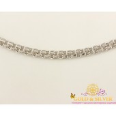 Серебряная цепь Бисмарк 55 и 60 сантиметров. 888037с
